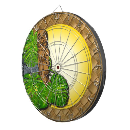 Hawaiian Tiki Dartboard 3 Dartbord (Voorkant Rechts)