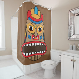 hawaiian tiki douchegordijn