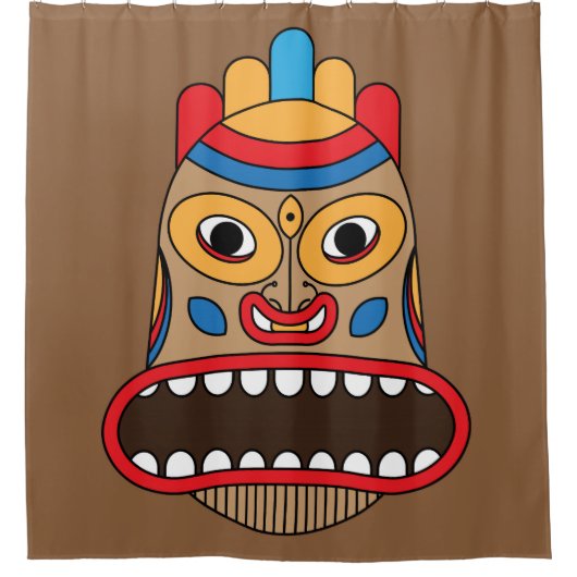 hawaiian tiki douchegordijn (Voorkant)