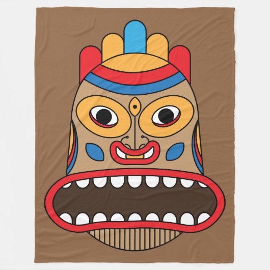 hawaiian tiki fleece deken (Voorkant)