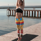 hawaiian tiki god leggings