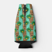 Hawaiian Tiki herhaal patroon Flesjeskoeler (Achterkant)