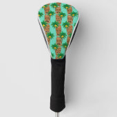Hawaiian Tiki herhaal patroon Golfheadcover (Voorkant)