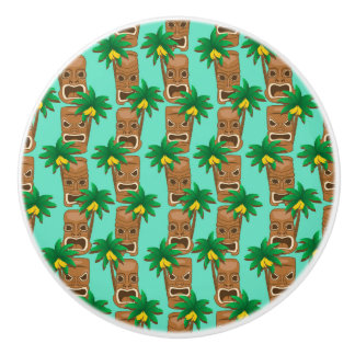 Hawaiian Tiki herhaal patroon Keramische Knop