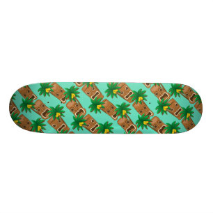 Hawaiian Tiki herhaal patroon Skateboard