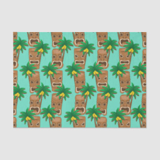 Hawaiian Tiki herhaal patroon Tissuepapier