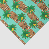 Hawaiian Tiki herhaal patroon Tissuepapier (Detail)