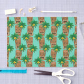 Hawaiian Tiki herhaal patroon Tissuepapier (Craft)