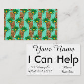 Hawaiian Tiki herhaal patroon Visitekaartje (Voorkant / Achterkant)