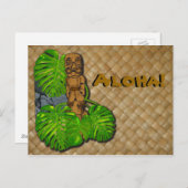 Hawaiian Tiki Lauhala Briefkaart 2 (Voorkant / Achterkant)