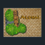 Hawaiian Tiki Lauhala Briefkaart 2<br><div class="desc">Demolitionman voor Moon Art en Design. Aanpassen aan uw behoeften.</div>