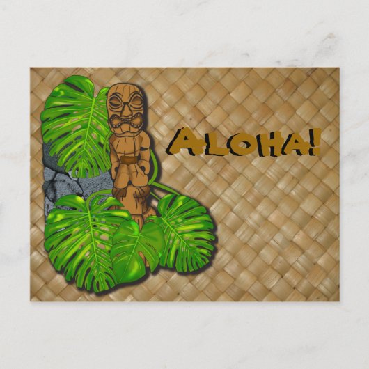 Hawaiian Tiki Lauhala Briefkaart 2 (Voorkant)