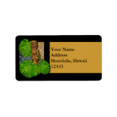 Hawaiian Tiki Lauhala Label (Voorkant)