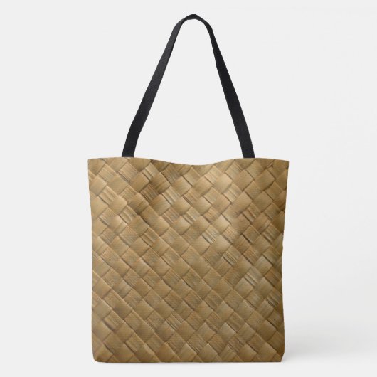 Hawaiian Tiki Lauhala Print Canvas tas (Achterkant)