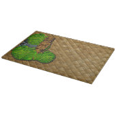 Hawaiian Tiki Lauhala Print Glass Cutting Board Snijplank (Hoek)