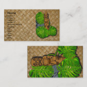 Hawaiian Tiki Lauhala Visitekaartjes (Voorkant / Achterkant)