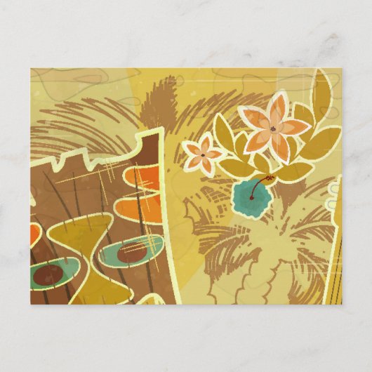 Hawaiian Tiki Mask Briefkaart (Voorkant)