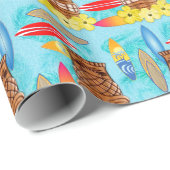 Hawaiian Tiki Mask Cadeaupapier (Rol Hoek)