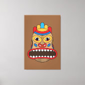 Hawaiian Tiki Mask Canvas Afdruk (Voorkant)