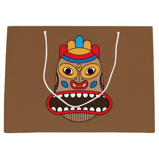 Hawaiian Tiki Mask Groot Cadeauzakje (Voorkant)