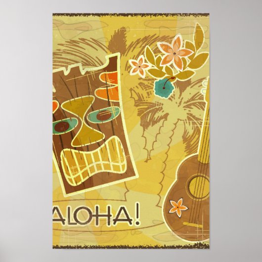 Hawaiian Tiki Mask Poster (Voorkant)