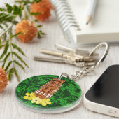 Hawaiian Tiki Mask Sleutelhanger (Voorkant Rechts)