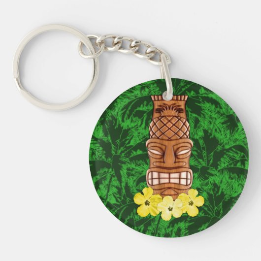 Hawaiian Tiki Mask Sleutelhanger (Voorkant)