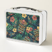 Hawaiian Tiki Masker Tropisch Patroon (Achterkant)