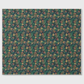 Hawaiian Tiki Masker Tropisch Patroon Cadeaupapier (Vlak)