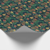 Hawaiian Tiki Masker Tropisch Patroon Cadeaupapier (Hoek)