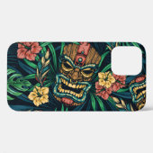 Hawaiian Tiki Masker Tropisch Patroon Case-Mate iPhone Case (Achterkant (horizontaal))