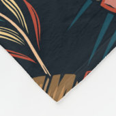 Hawaiian Tiki Masker Tropisch Patroon Fleece Deken (Hoek)