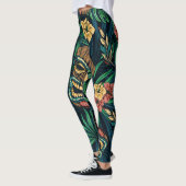 Hawaiian Tiki Masker Tropisch Patroon Leggings (Links)