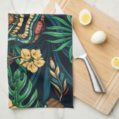 Hawaiian Tiki Masker Tropisch Patroon Theedoek (Quarter Fold)