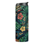 Hawaiian Tiki Masker Tropisch Patroon Thermosbeker (Gedraaid links)