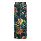 Hawaiian Tiki Masker Tropisch Patroon Thermosbeker (Achterkant)