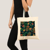 Hawaiian Tiki Masker Tropisch Patroon Tote Bag (Voorkant (product))