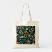 Hawaiian Tiki Masker Tropisch Patroon Tote Bag (Achterkant)