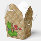 Hawaiian Tiki Mele Kalikimaka Christmas Take Out Bedankdoosjes (Geopend)