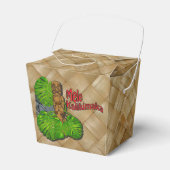 Hawaiian Tiki Mele Kalikimaka Christmas Take Out Bedankdoosjes (Voorkant Zijde)