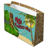 Hawaiian Tiki Mele Kalikimaka Kerstdag Grote Large Cadeautasje (Achterkant Gekanteld)