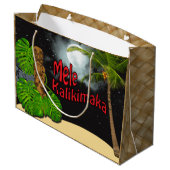 Hawaiian Tiki Mele Kalikimaka Kerstmis Grote Large Cadeautasje (Achterkant Gekanteld)