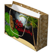 Hawaiian Tiki Mele Kalikimaka Kerstmis Grote Large Cadeautasje (Voorkant Gekanteld)