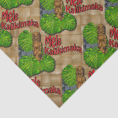 Hawaiian Tiki Mele Kalikimaka Kerstmis  Tissuepapier (Detail)