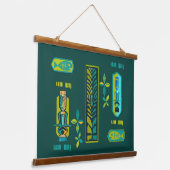 Hawaiian Tiki Party Hangend Wandkleed (Gebogen)