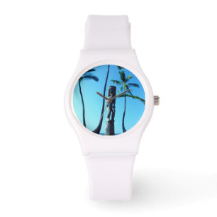 Hawaiian Tiki Standbeeld Sportief horloge