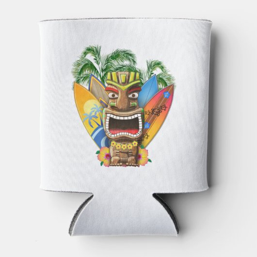 Hawaiian Tiki Surfing Blikjeskoeler (Voorkant)