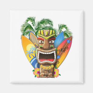 Hawaiian Tiki Surfing Magneet