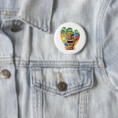 Hawaiian Tiki Surfing Ronde Button 5,7 Cm (In situ)