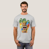 Hawaiian Tiki Surfing T-shirt (Voorkant volledig)